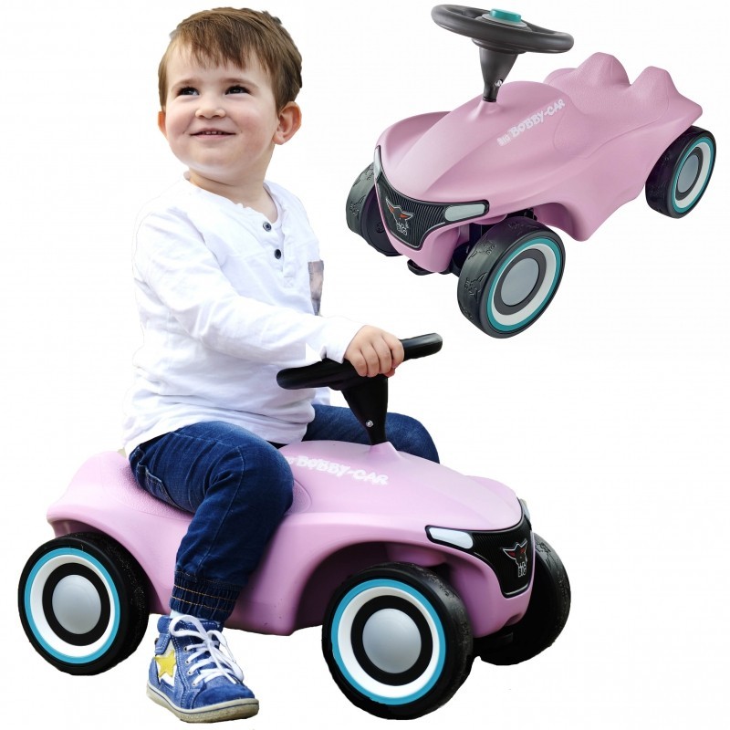 BIG Pink Hedgehog Pusher Bobby Car Neo Pink For Children