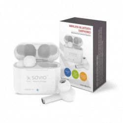 Savio TWS-07 PRO Wireless Bluetooth Earphones Headset White