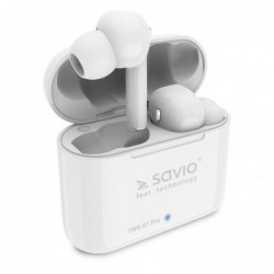 Savio TWS-07 PRO Wireless Bluetooth Earphones Headset White