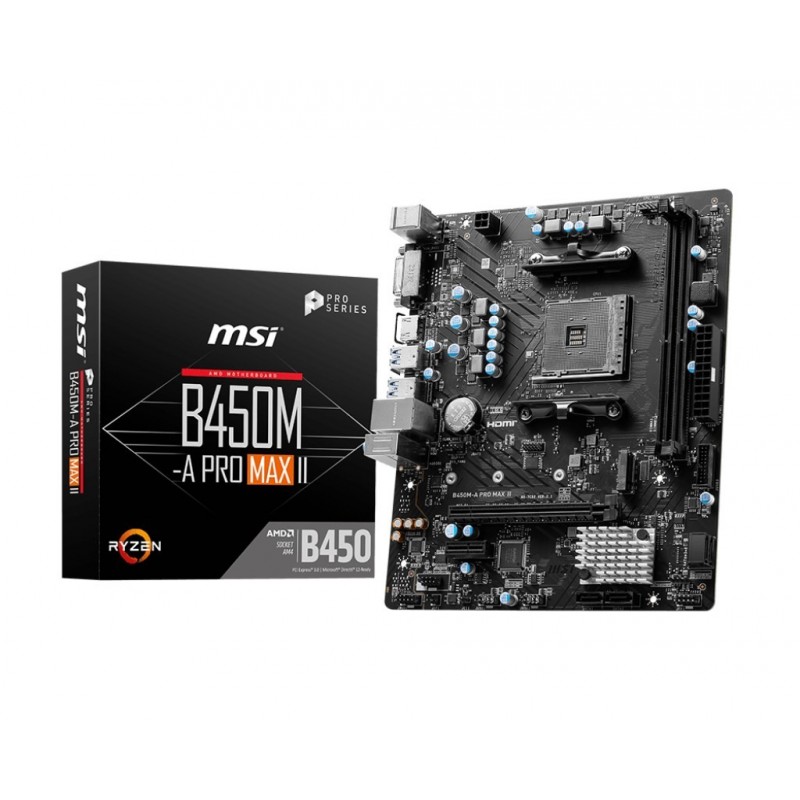 MSI B450M-A PRO MAX II motherboard AMD B450 Socket AM4 micro ATX