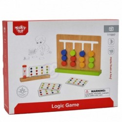 TOOKY TOY Logic Game Puzzle Time Puzzle Colors 30 Patterns 18 pcs.