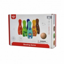 TOOKY TOY Wooden Skittles for Children 6 pcs + Ball