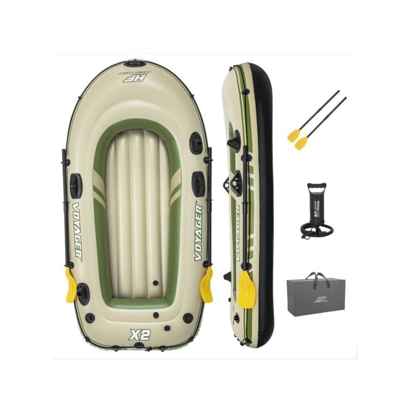 Надувная двухместная лодка Bestway Voyager X2 Raft, 232х118 cm, 65163