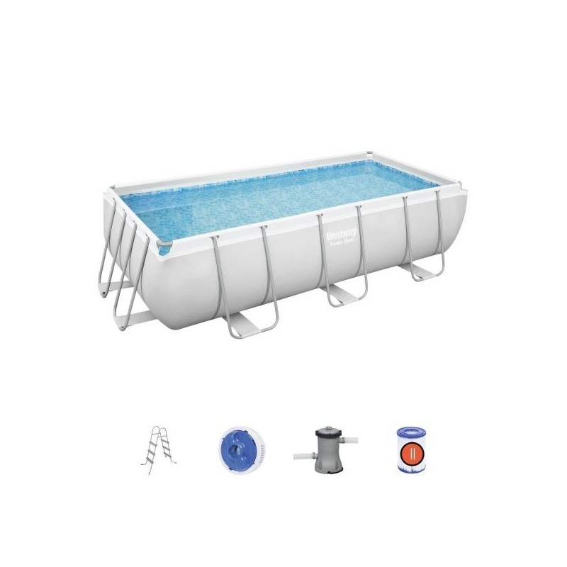 Bestway 56441 Power Steel Rectangular Pool Set