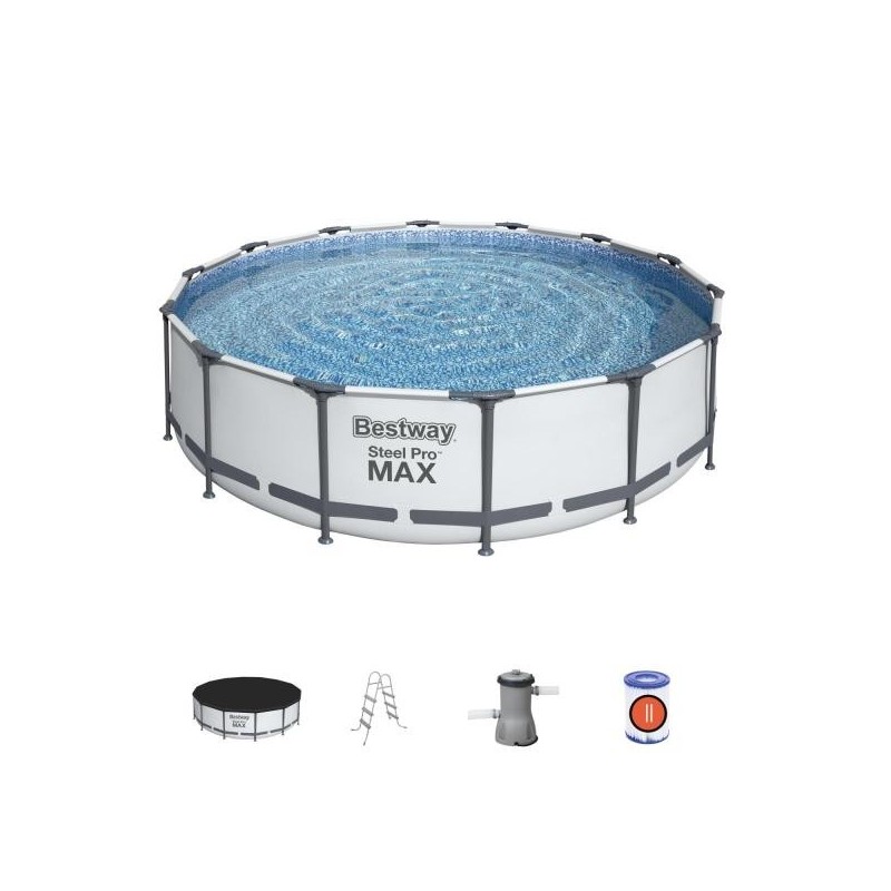 Frame pool Bestway Steel Pro Max Set 427x107 cm, with filter pump and accessories (56950)