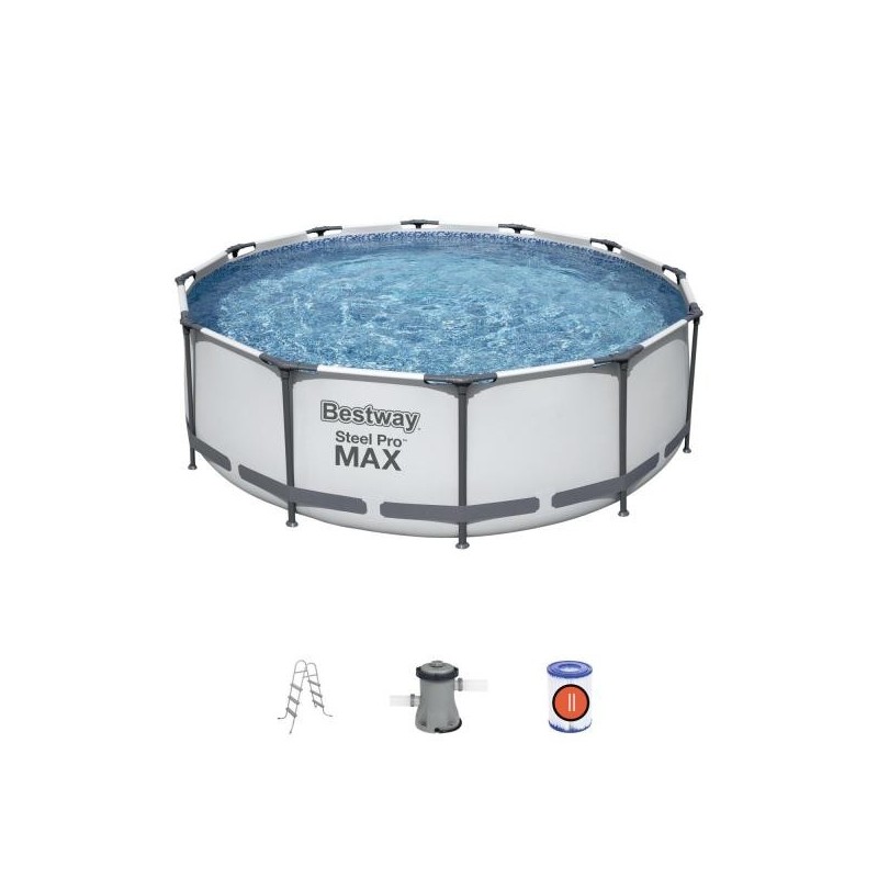 Frame pool Bestway Steel Pro Max Set 366х100 cm, with filter pump and accessories (56418)