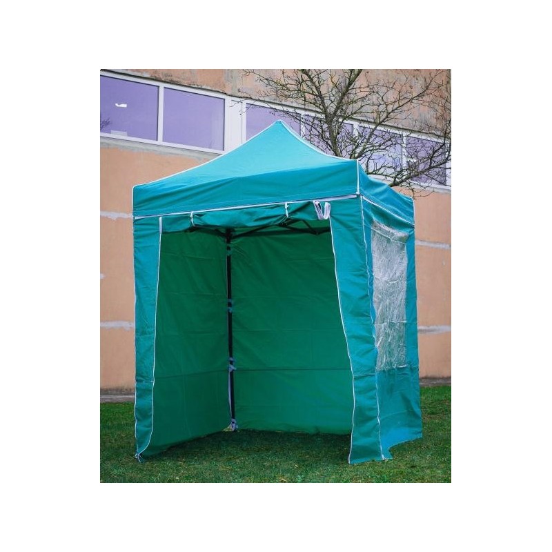 Pop Up Folding tent 2x2 m, with walls, Dark green, H series, steel (tent, pavilion, canopy)