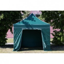 Pop Up Folding awning 3x3 m, with walls, Green, X series, aluminum (tent, pavilion, awning)