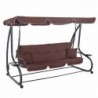 Garden swing 230x120x170 cm, 4-seat, brown