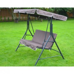 Garden swing 170x110x150 cm, 3-seat, brown