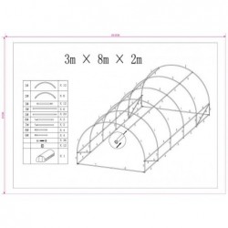 Arch Plastic Film Greenhouse 24m² (3х8m)