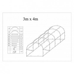 Арочная теплица из пленки 12м² (3х4м)