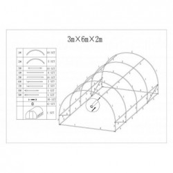 Arch Plastic Film Greenhouse 18m² (3х6m)