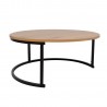 Coffee table BRITU D80xH35cm, light wood