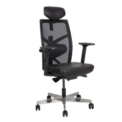 Task chair TUNE black leather