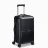 DELSEY SUITCASE TURENNE 55CM 4 DOUBLE WHEELS TROLLEY CASE BLACK