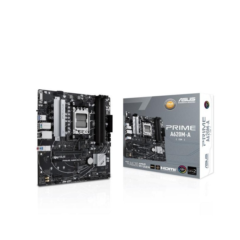 Mainboard ASUS AMD A620 SAM5 Micro-ATX Memory DDR5 Memory slots 4 2xPCI-Express 3.0 1x 1xPCI-Express 4.0