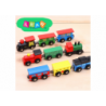 Wooden Trains Locomotives Magnet Set 12 Pcs