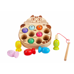 Wooden Arcade Game Catching Fish 2 Rods