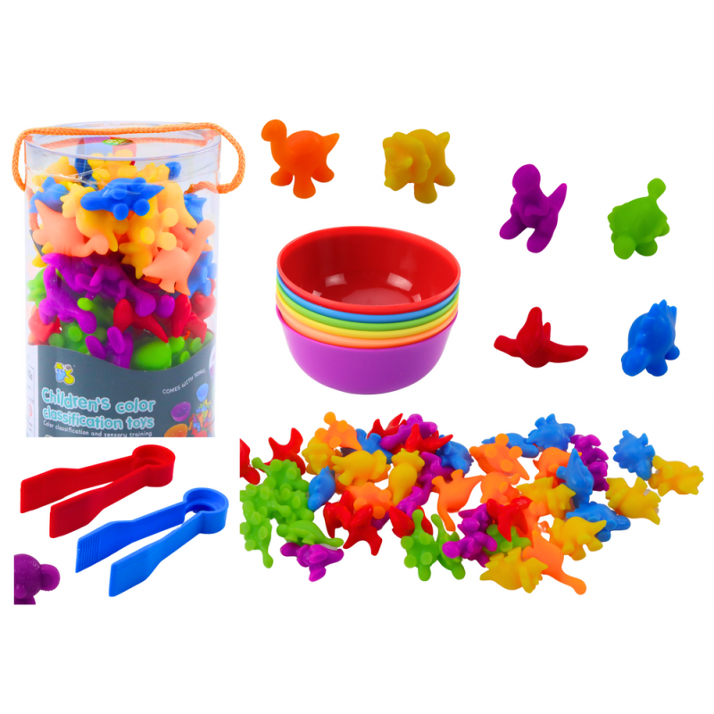 Educational Sorter Set Learning Colors Counting Dinosaurs 48 El