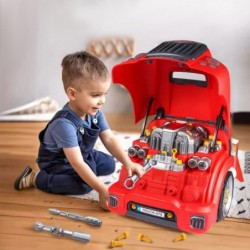 Truck Engine Disassembly DIY Kit Red Workshop