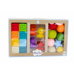 Soft Educational Bath Blocks 20 Pieces Animals Shapes