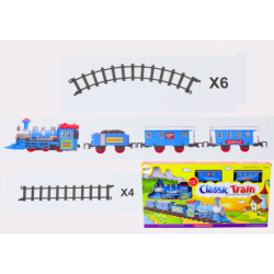 Train Set 3 Battery-Powered Cars Tracks Light and Sound Effects