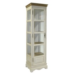 Display cabinet SAMIRA 49x39xH178cm, antique white natural