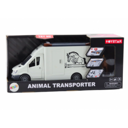 Horse Transporter Car Opening Doors Light Sound White