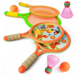 Badminton Rackets Kids Dinosaurs Orange Green