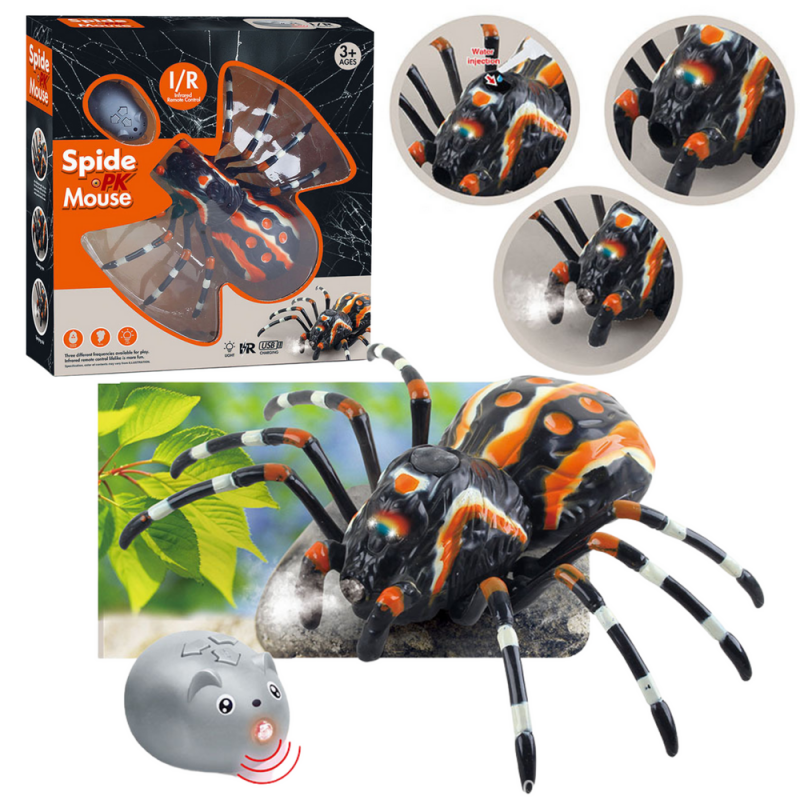 Remote Controlled Spider Tarantula Infrared Black R/C ST