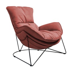 Armchair DIVA brick red