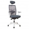 Task chair TUNE grey with white frame