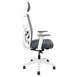 Task chair TUNE grey with white frame