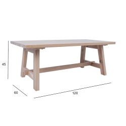 Coffee table BERGEN 120x60xH45cm, natural oak veneer