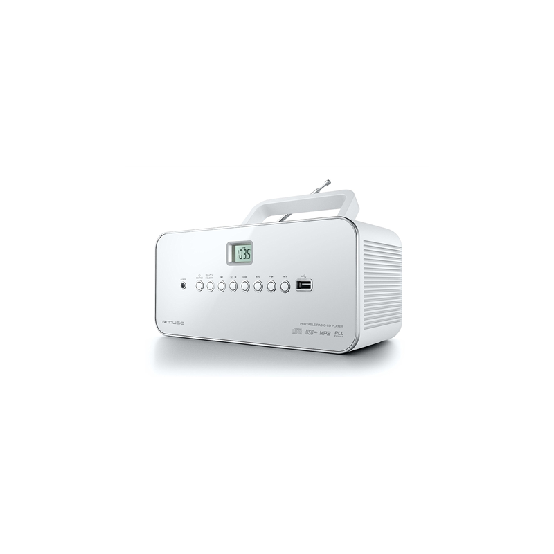 Muse M-28RDW Portable radio CD/MP3 Player with USB White