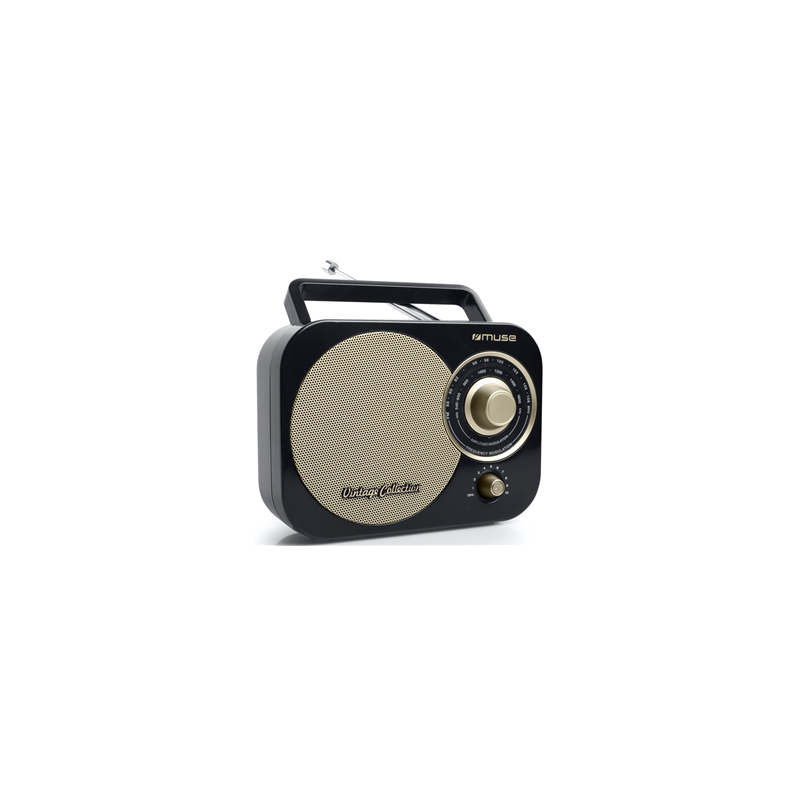 Muse Portable radio M-055RB AUX in Black/Gold