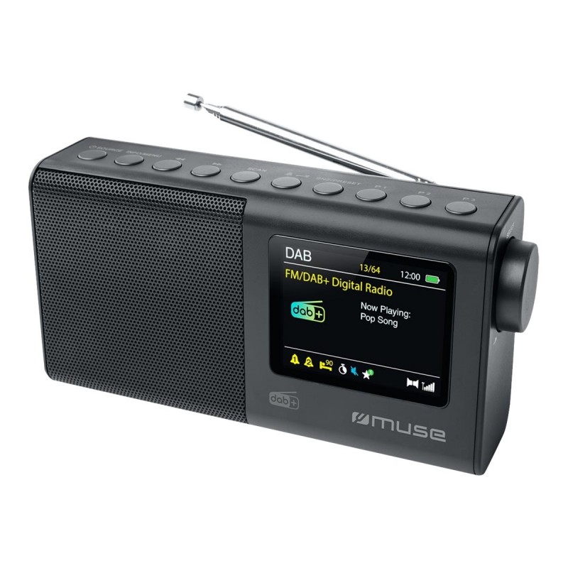 Muse Portable Radio M-117 DB AUX in Black Portable FM, DAB/DAB+