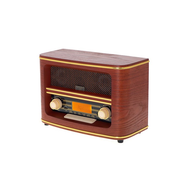 Adler Retro Radio AD 1187 Alarm function AUX in Wooden