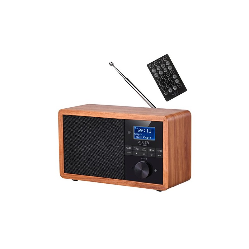 Adler Radio DAB+ Bluetooth AD 1184 Alarm function Black/Brown