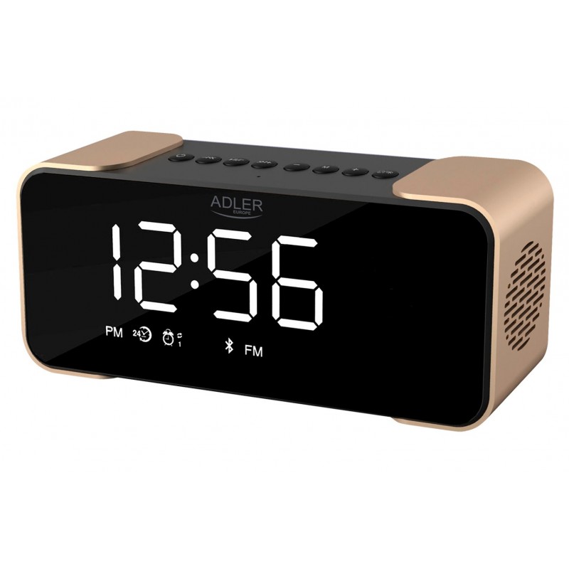 Adler Wireless alarm clock with radio AD 1190 Alarm function AUX in Copper/Black