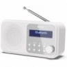 Sharp DR-P420(WH) Tokyo Portable Digital Radio, FM/DAB/DAB+, Bluetooth 5.0, USB or Battery Powered, Snowy White Sharp