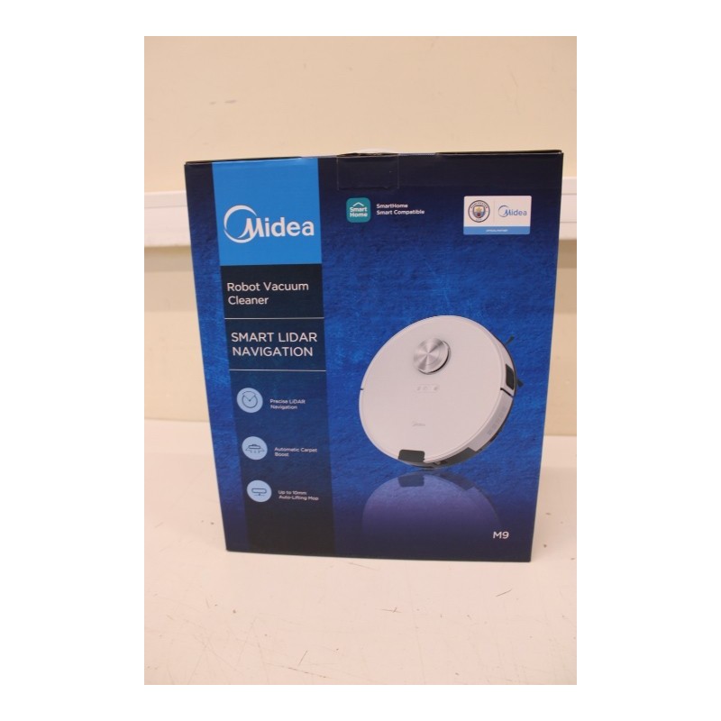 SALE OUT. Midea M9 Robot Vacuum Cleaner, White Midea Robot Vacuum Cleaner M9 Wet&Dry Operating time (max) 180