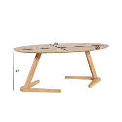 Coffee table LANA 120x60xH45cm, oak