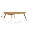 Coffee table SCARLETTE 120x60xH38cm, oak