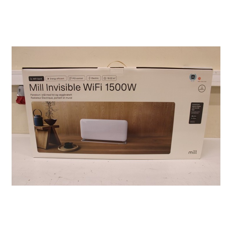 SALE OUT. Mill PA1500WIFI3A GEN3 Heater, WiFi Panel, Steel, Power 1500 W, White Mill Heater PA1500WIFI3A GEN3 |