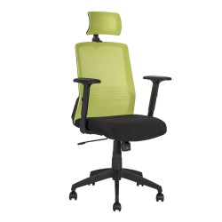 Рабочий стул BRAVO черный зеленый
