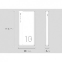 SILICON POWER QP15 Powerbank External battery 10000 mAh 2x USB QC 3.0 1x USB-C PD (SP10KMAPBKQP150W) White