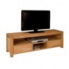TV table CHICAGO NEW with 2-drawers, 140x40xH45cm, wood  oak veneer, color  natural