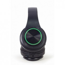 Gembird BHP-LED-01 headphones/headset Wired & Wireless Head-band Music/Everyday Micro-USB Bluetooth Black